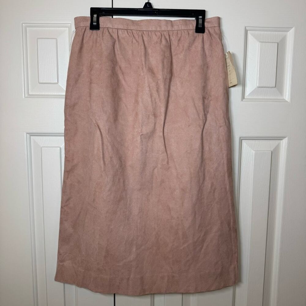 NWT VINTAGE Dana Point Suede Midi Skirt Soft Pink Mauve Western Women’s Size 14
